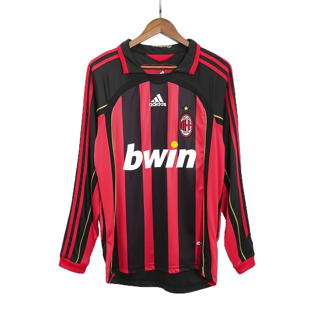 Maillot de football rétro AC Milan 2006/07 domicile manches longues