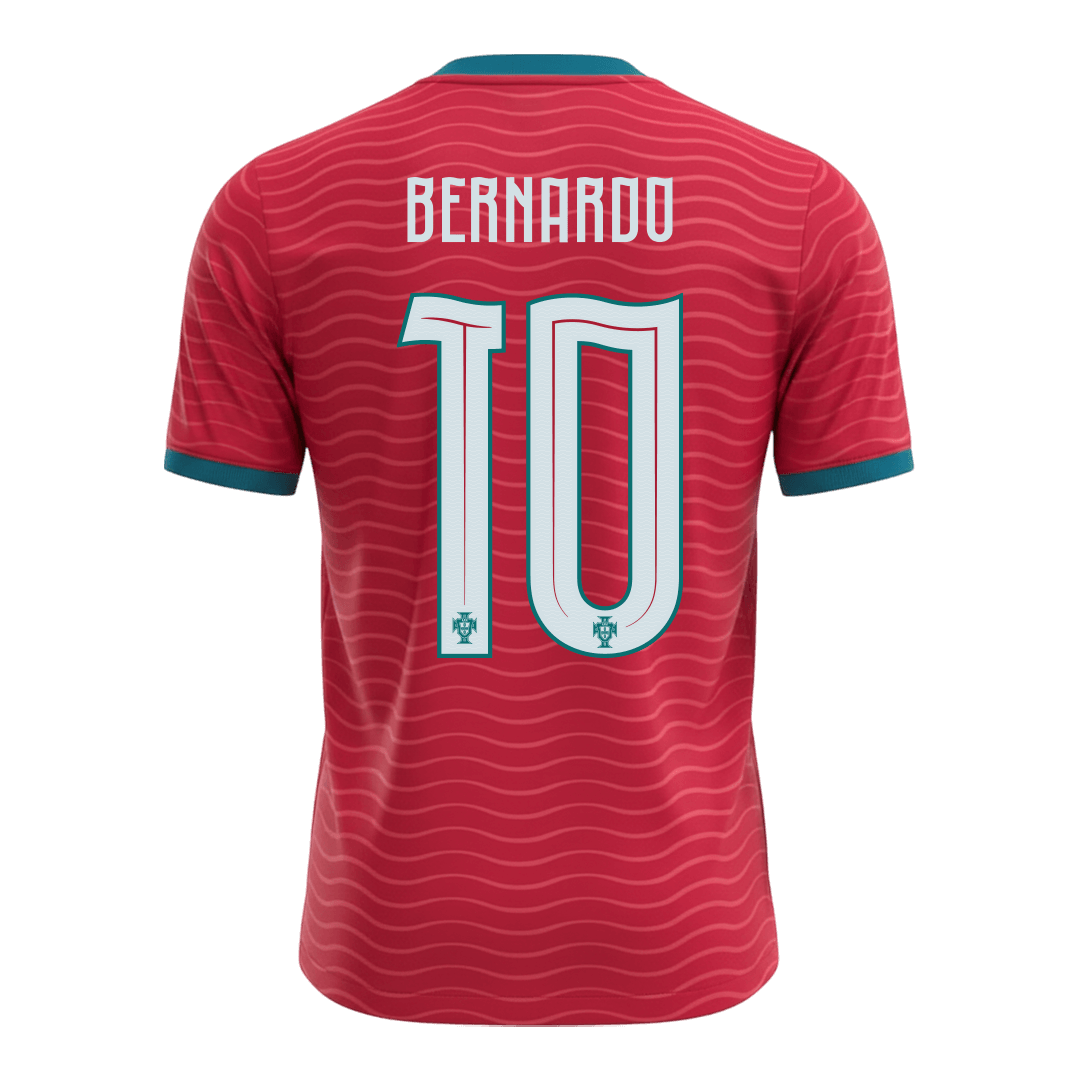 Camiseta de local de Portugal para hombre, Bernardo, número 10, Copa del Mundo 2026