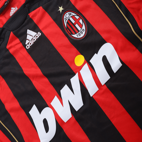 Camiseta de fútbol retro de manga larga de local del AC Milan 2006/07