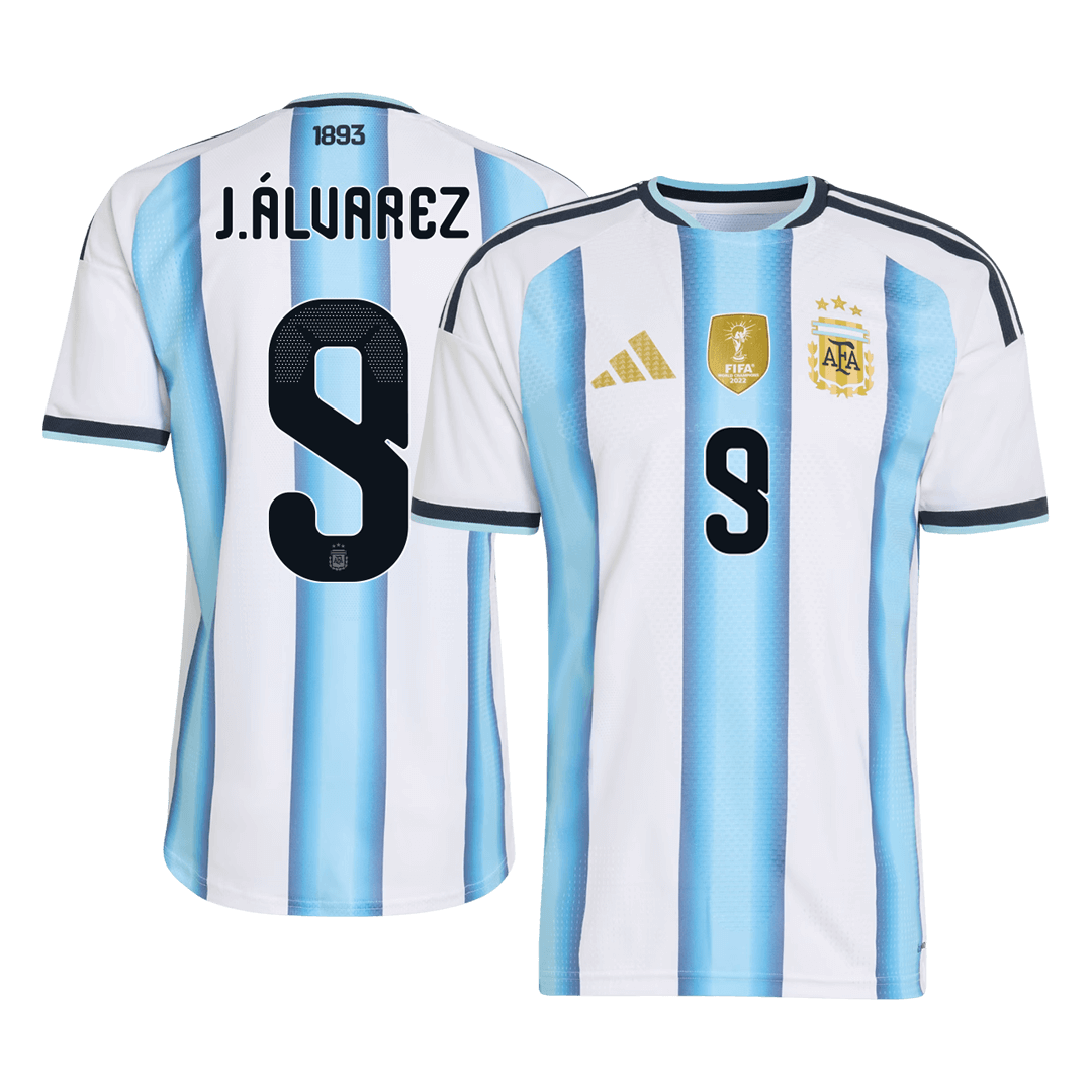 Maillot domicile Argentine H. ÁLVAREZ #9 homme, Coupe du Monde 2026 - Coupe slim