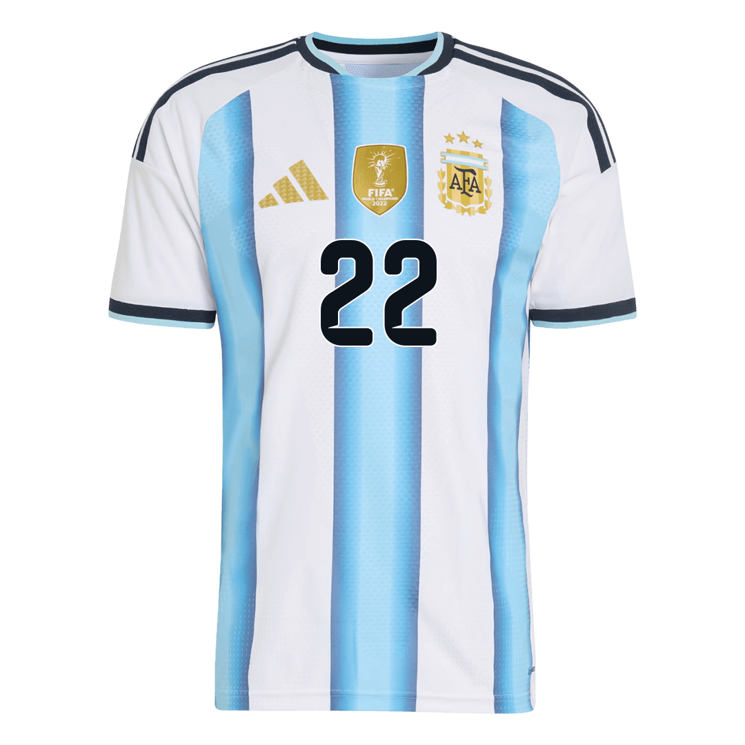 Maillot domicile Argentine pour homme, L. MARTÍNEZ #22, Coupe du Monde 2026 - Coupe slim