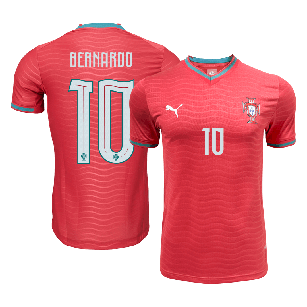 Maillot domicile homme Portugal, Bernardo #10, Coupe du Monde 2026 - Coupe slim