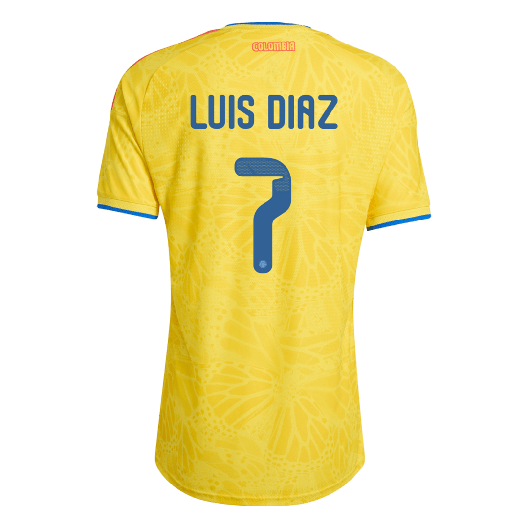 Maillot Colombie LUIS DÍAZ #7 Domicile Coupe du Monde 2026 Homme - Coupe Ajustée