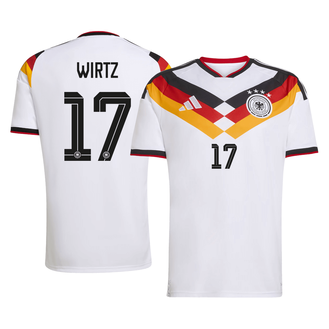 Maillot domicile Allemagne WIRTZ homme, numéro 17, Coupe du Monde 2026