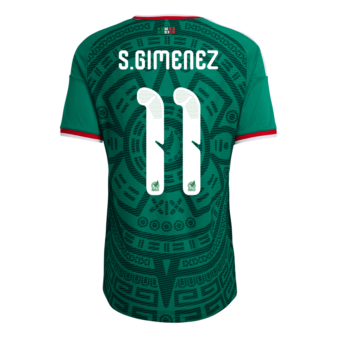 Maillot domicile homme Mexique S. Giménez #11, Coupe du Monde 2026 - Coupe slim