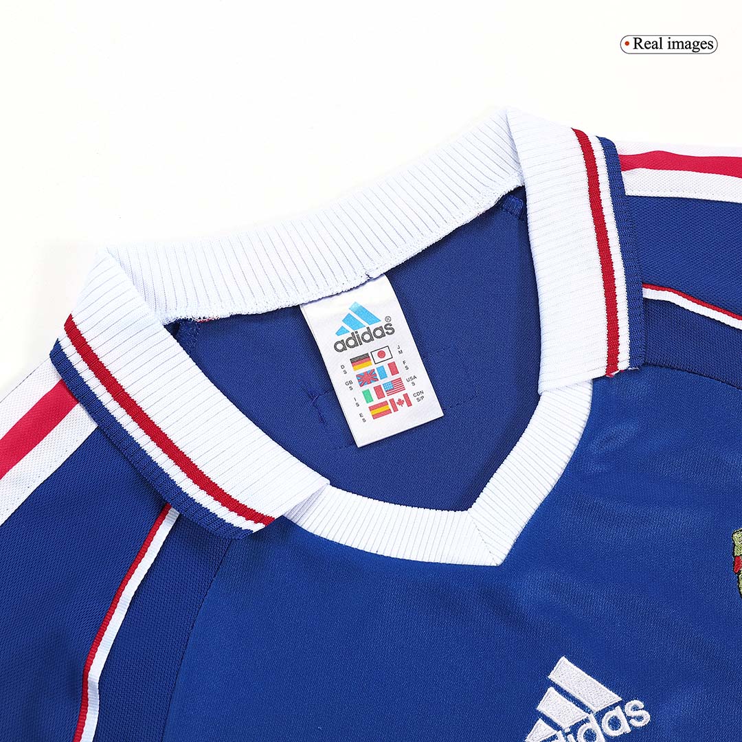 Camiseta retro de fútbol local de Francia 1998