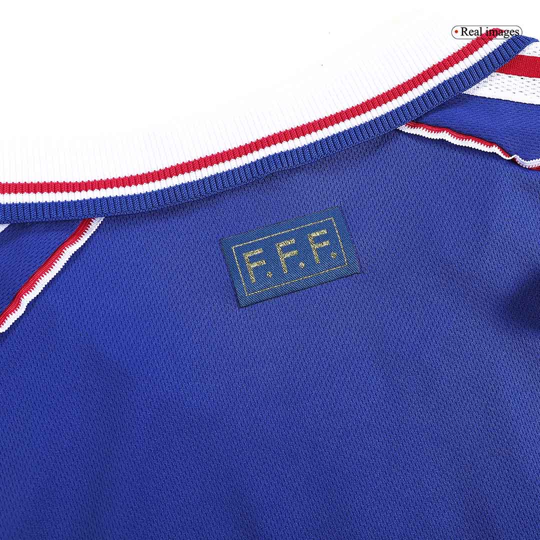 Maillot de football rétro domicile France Coupe du Monde 1998