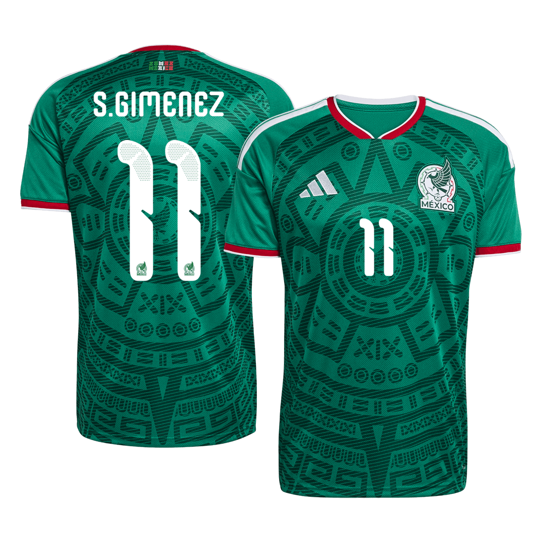 Maillot domicile Mexique S. Giménez #11 Coupe du Monde 2026 (homme)