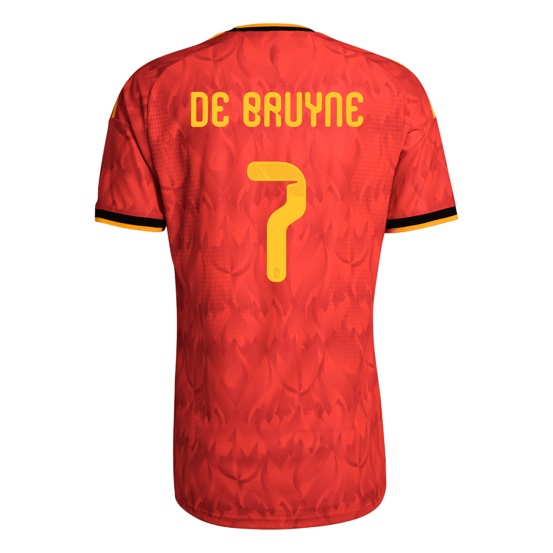 Camiseta de local de Bélgica DE BRUYNE #7 para hombre, Copa Mundial 2026 - Corte ajustado