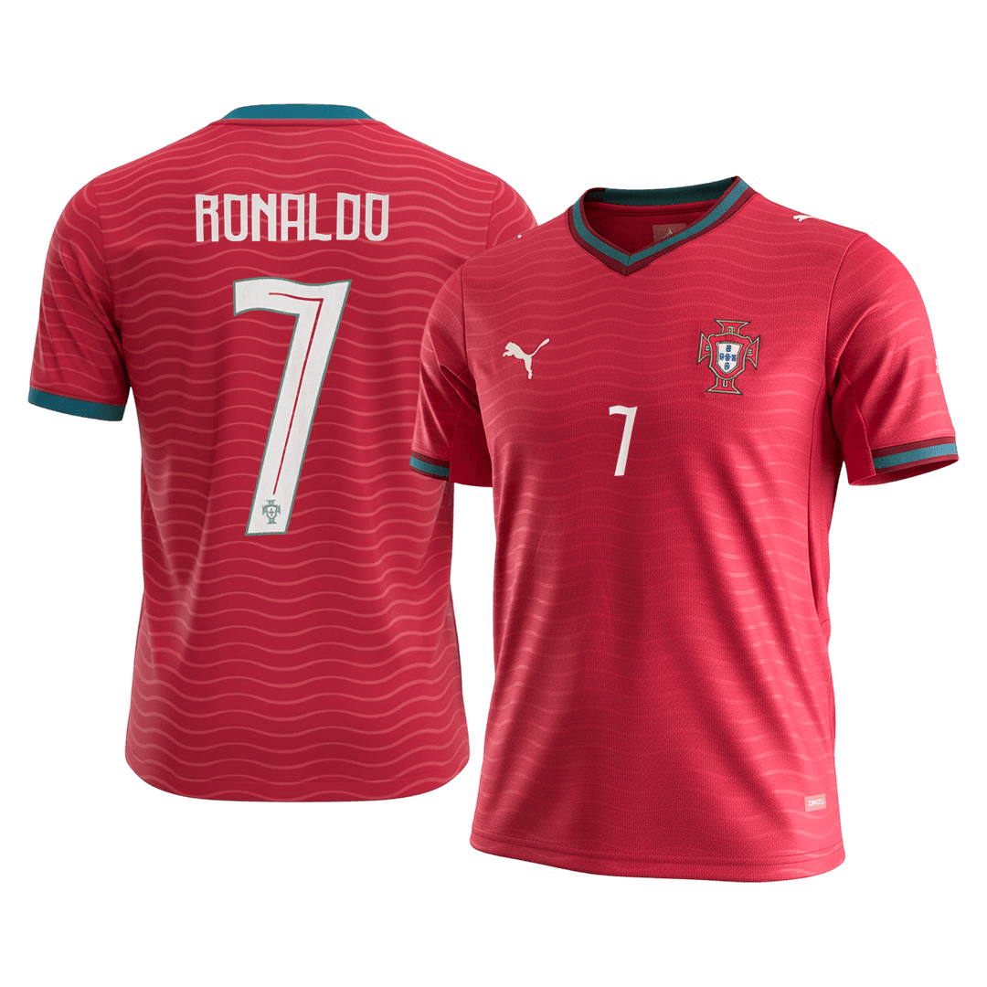 Maillot domicile Portugal homme, numéro 7, Ronaldo, Coupe du Monde 2026.