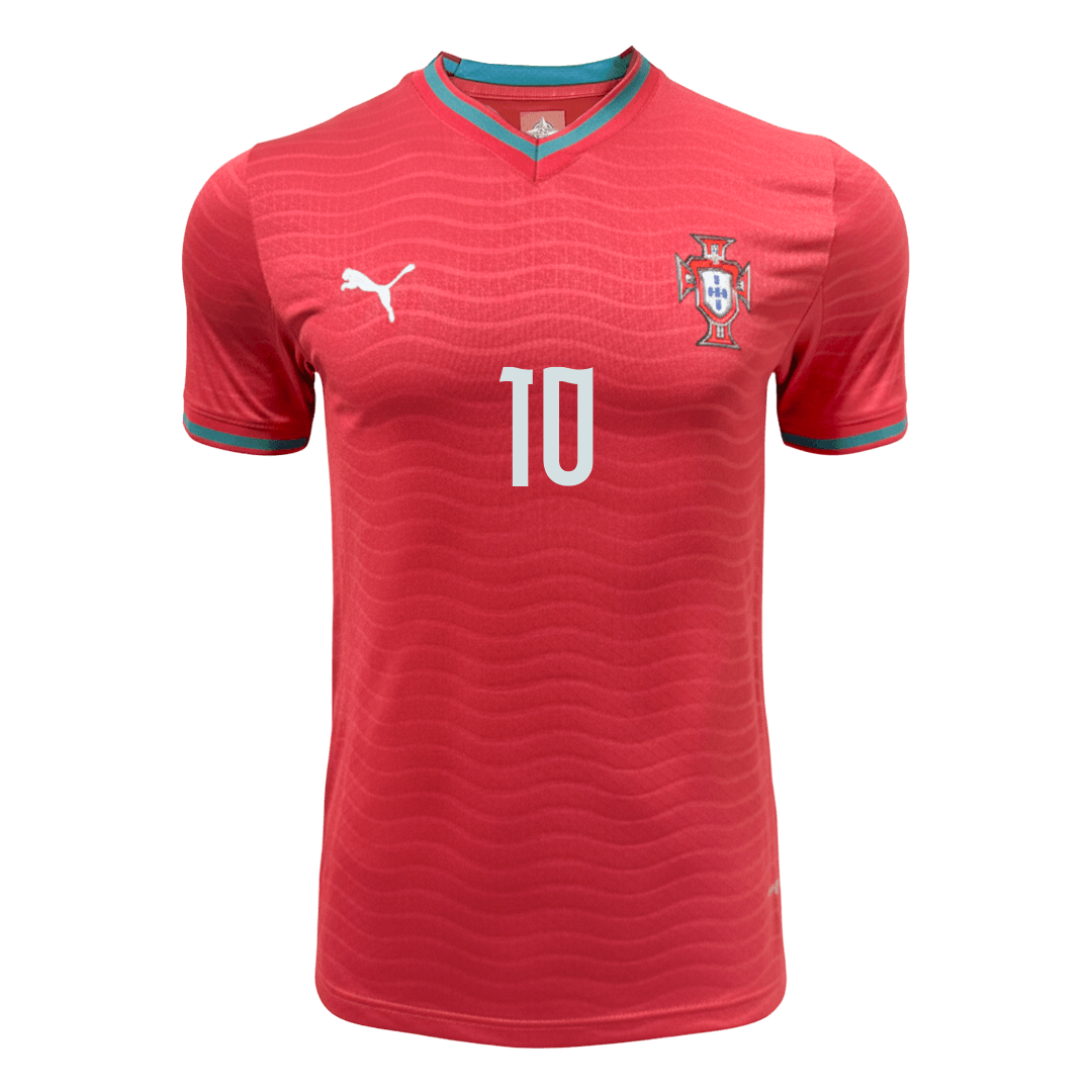 Camiseta de local de Portugal para hombre, Bernardo #10, Copa Mundial 2026 - Corte ajustado