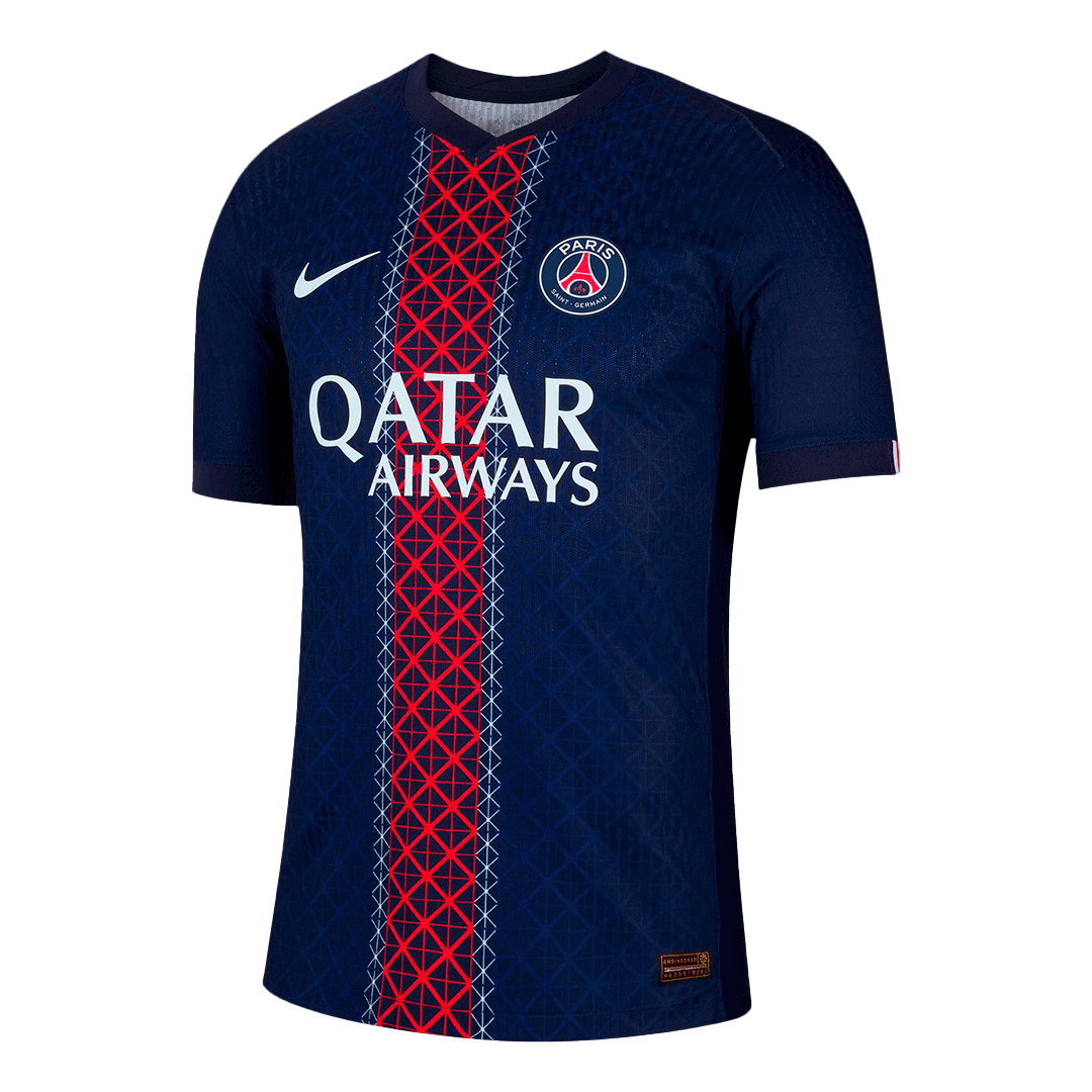 Maillot de football domicile authentique du PSG 2025/26 bleu marine