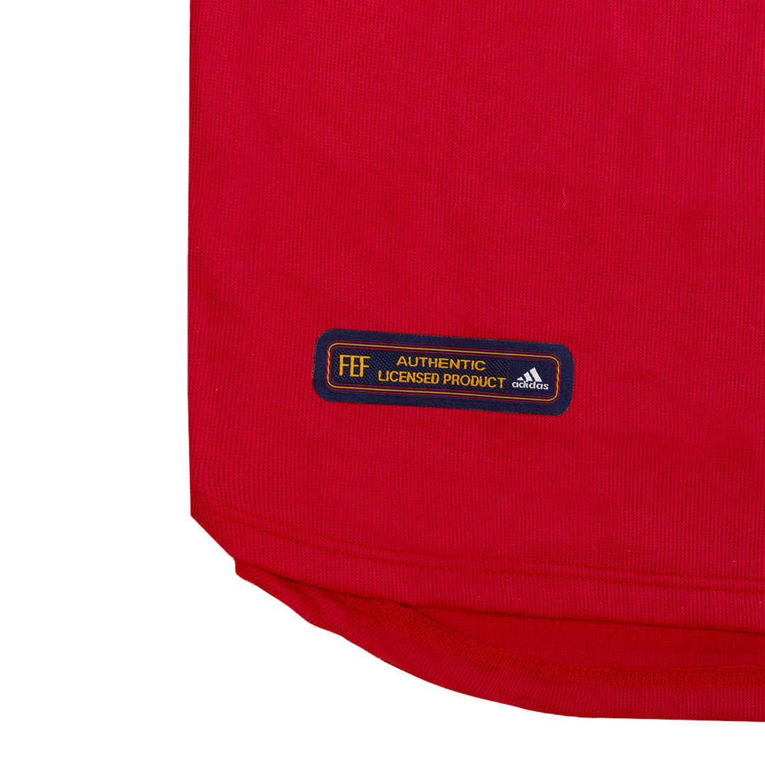 Maillot de football rétro domicile de l'équipe nationale espagnole de l'an 2000