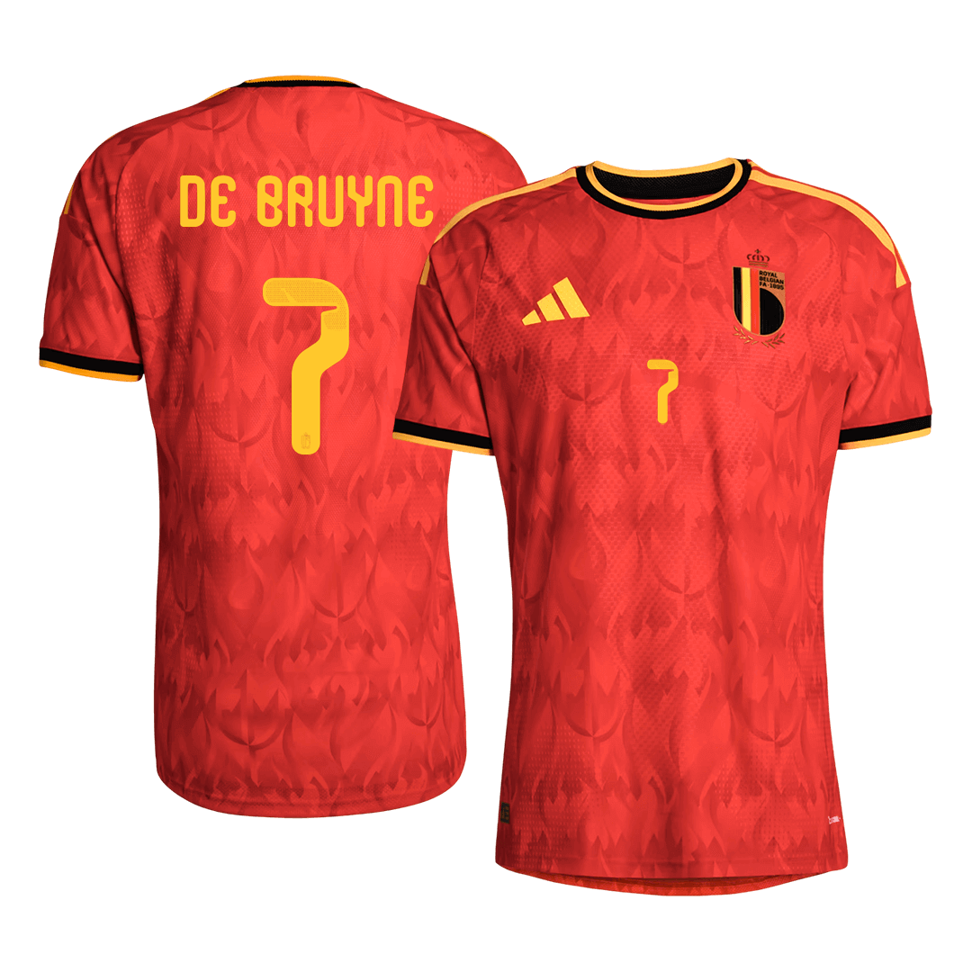 Maillot domicile Belgique DE BRUYNE #7 Homme, Coupe du Monde 2026 - Coupe ajustée
