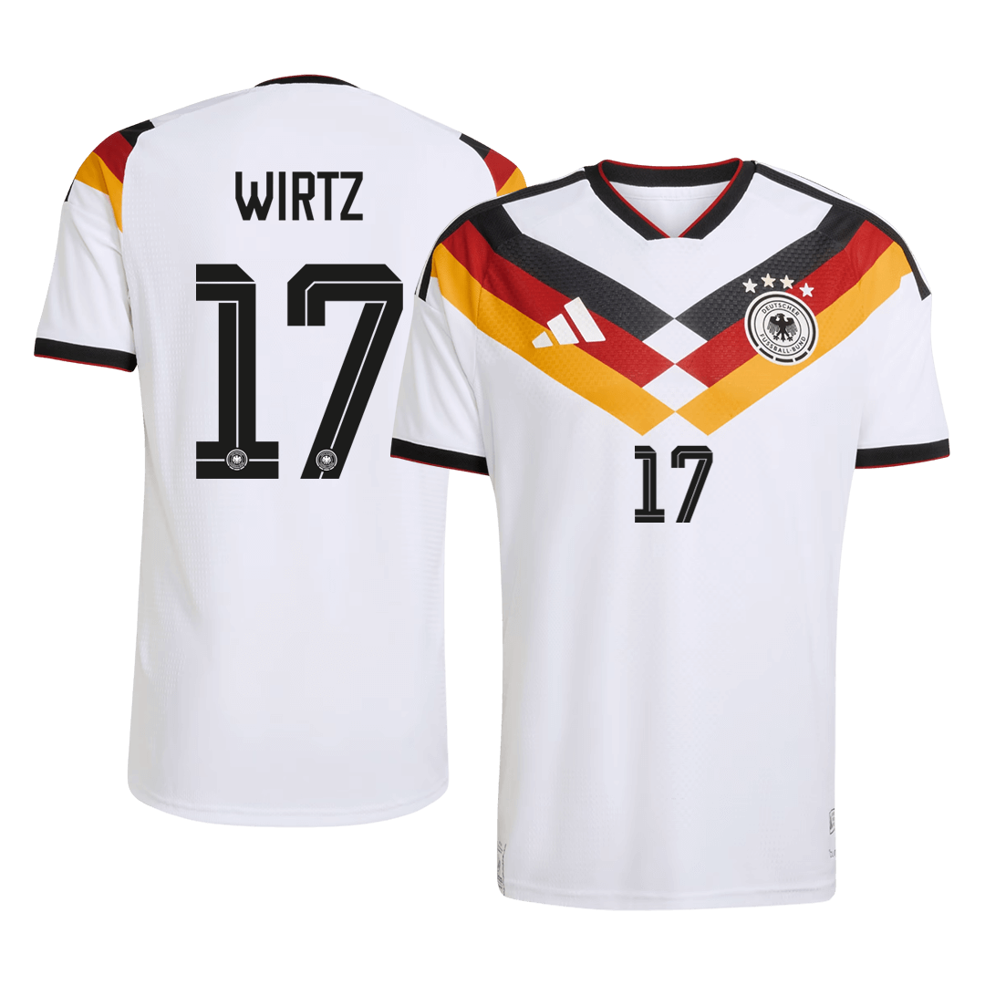 Maillot domicile Allemagne WIRTZ #17 homme, Coupe du Monde 2026 - Coupe slim