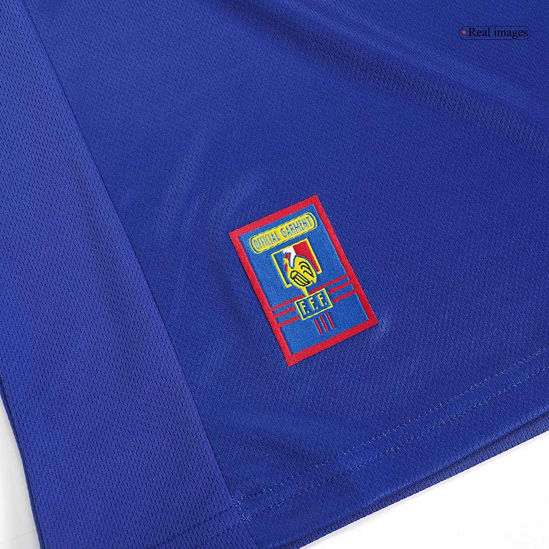 Maillot de football rétro domicile France Coupe du Monde 1998