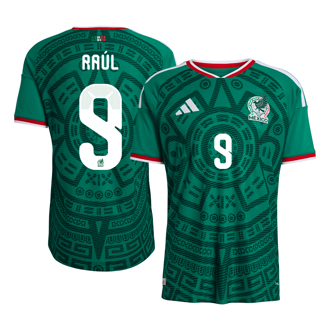 Maillot domicile homme Mexique, Raúl #9, version Coupe du Monde 2026 - Coupe slim