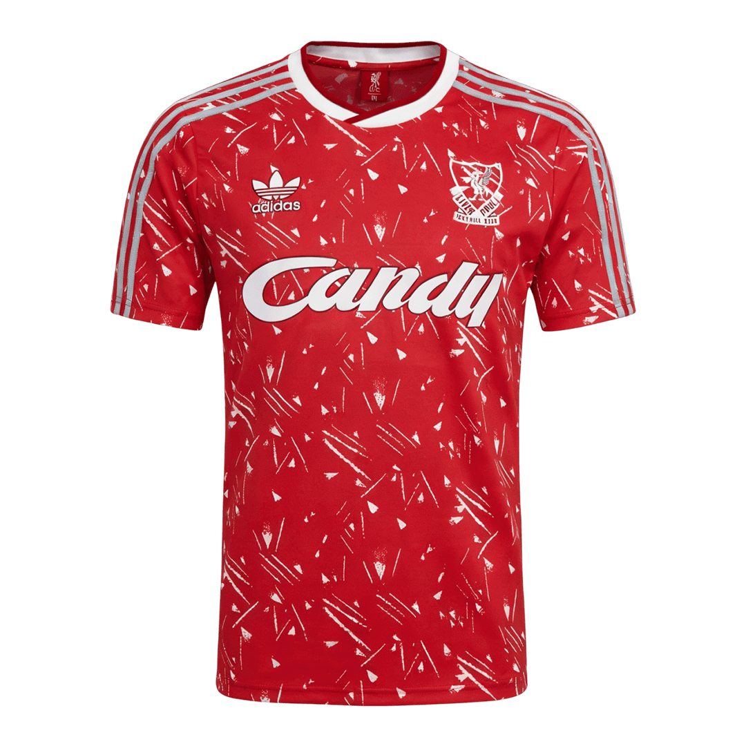 Maillot rétro de football domicile de Liverpool 1989/91