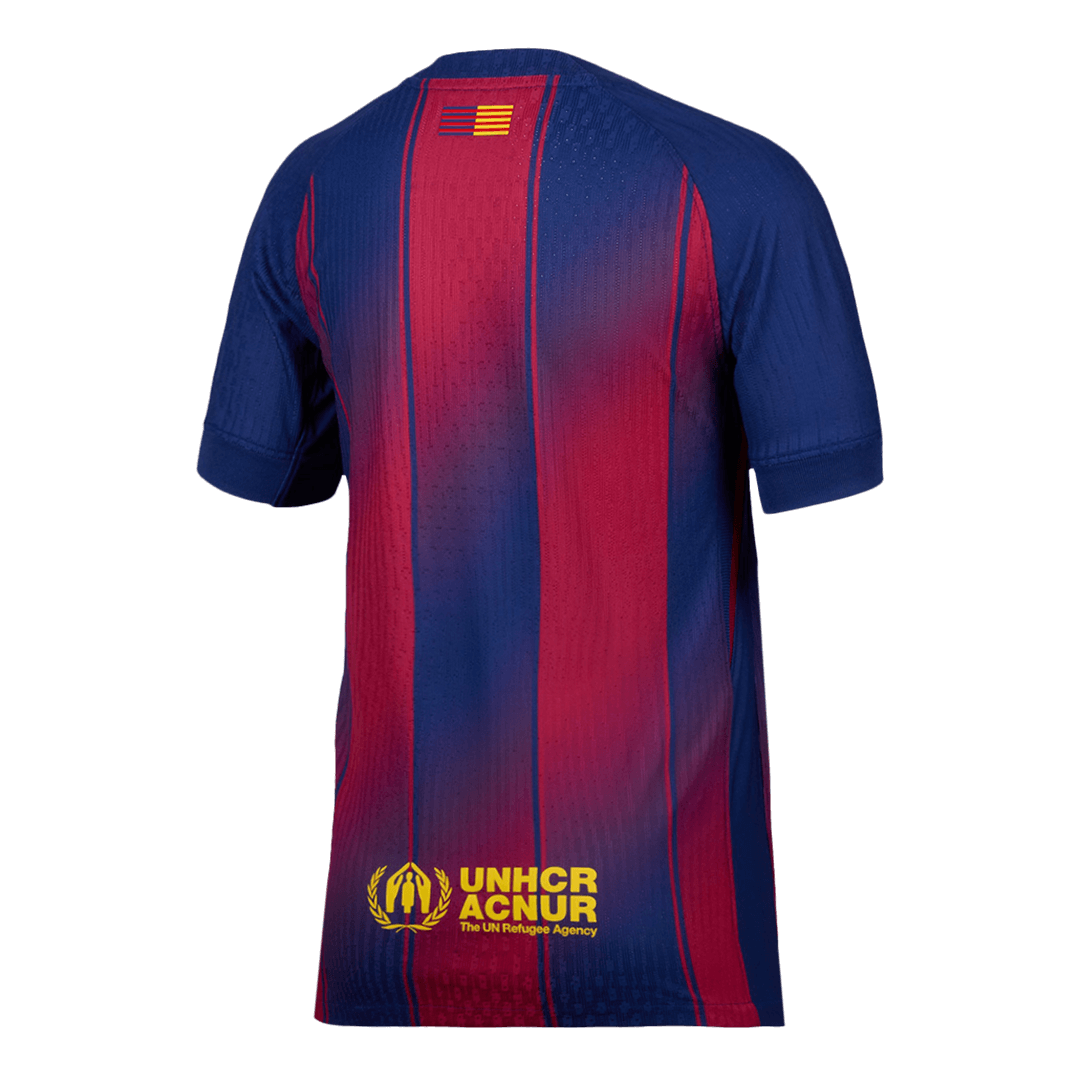 Maillot de football domicile authentique de Barcelone 2025/26, rouge et bleu