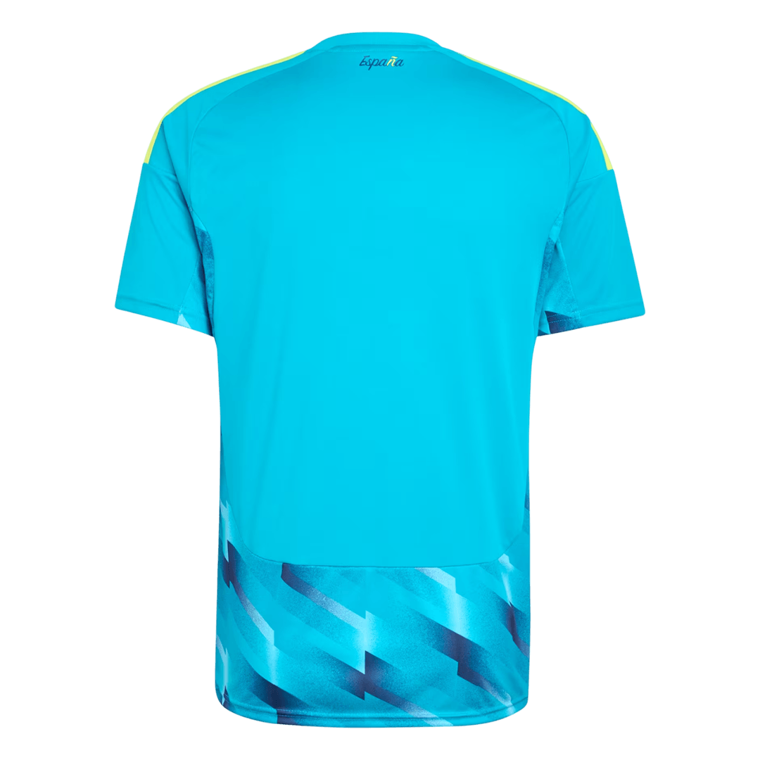 Camiseta de portero de España para el Mundial 2026, color azul.