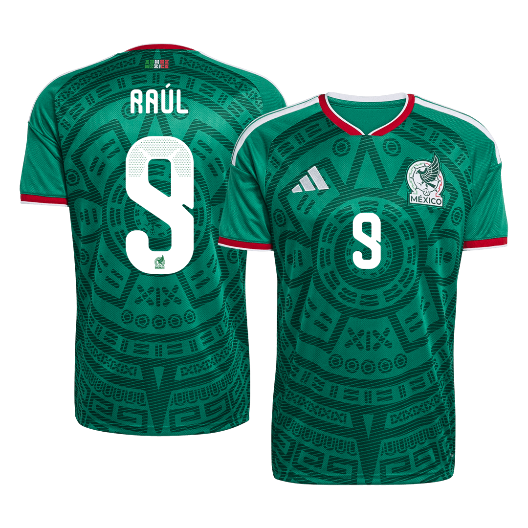 Maillot domicile homme Mexique Raúl #9 Coupe du Monde 2026