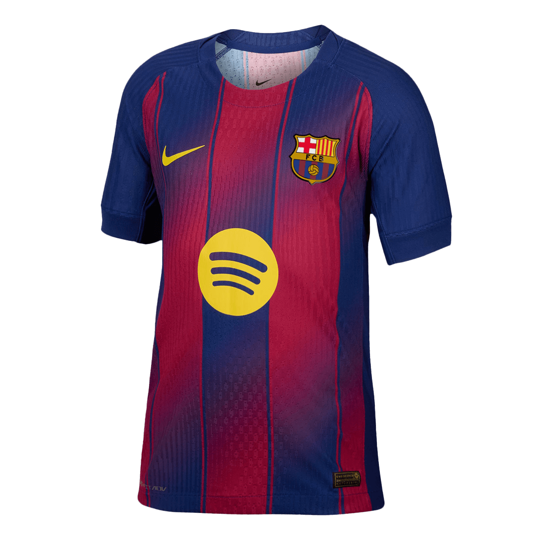 Maillot de football domicile authentique de Barcelone 2025/26, rouge et bleu