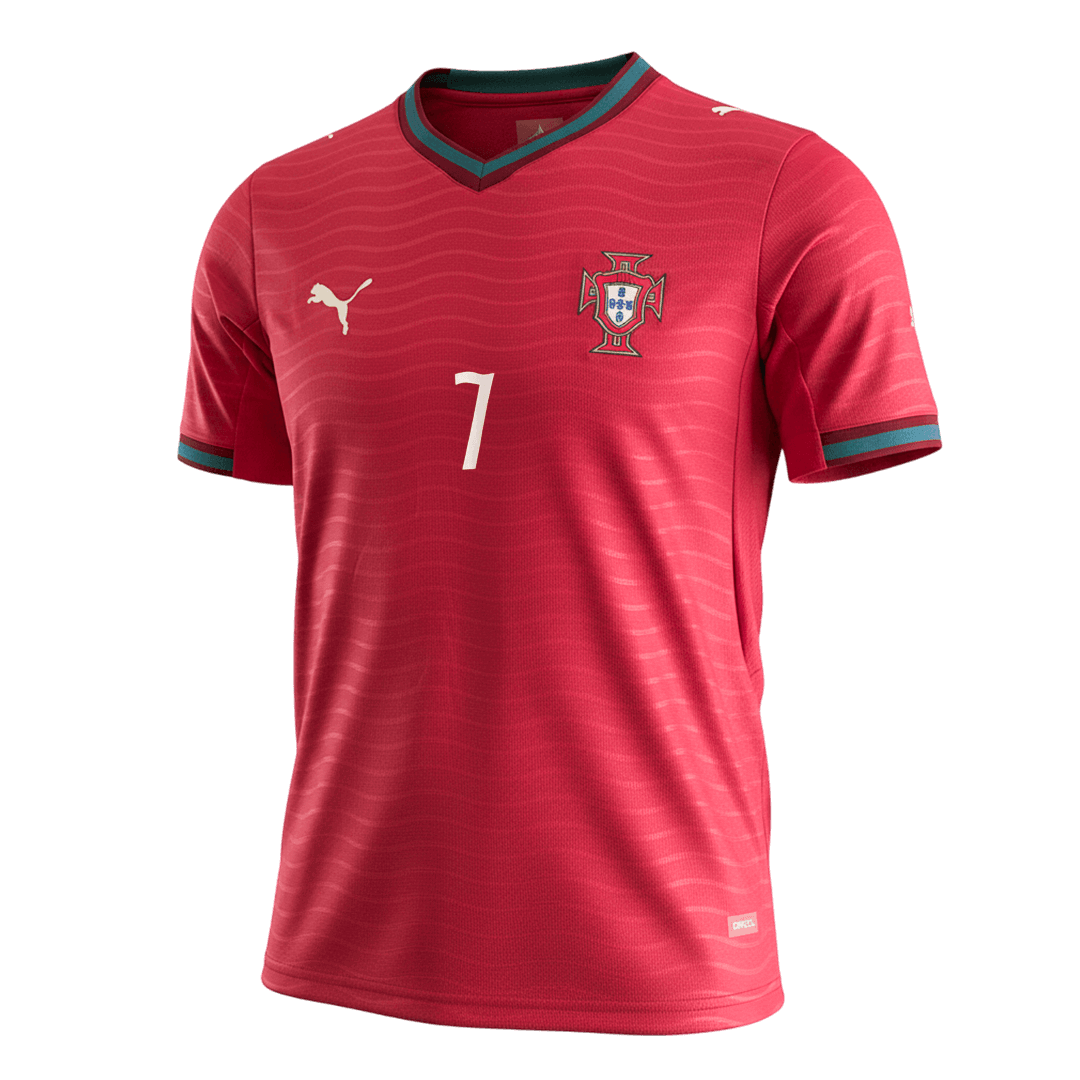 Maillot domicile Portugal homme, numéro 7, Ronaldo, Coupe du Monde 2026.