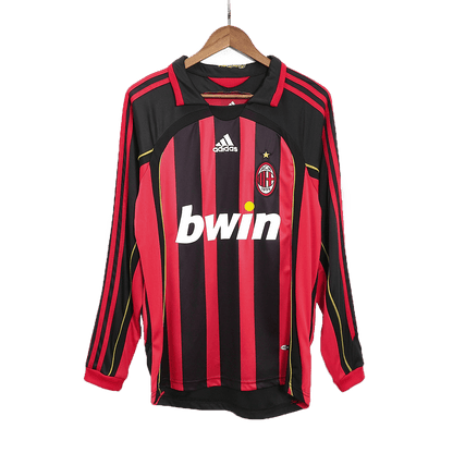 Camiseta de fútbol retro de manga larga de local del AC Milan 2006/07