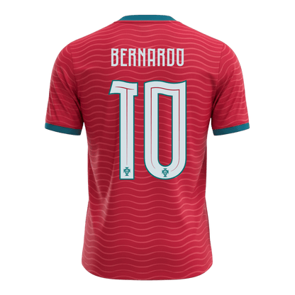 Camiseta de local de Portugal para hombre, Bernardo, número 10, Copa del Mundo 2026