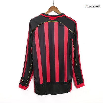 Camiseta de fútbol retro de manga larga de local del AC Milan 2006/07