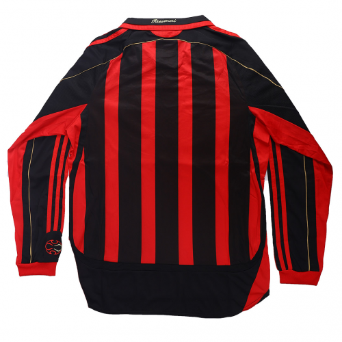 Camiseta de fútbol retro de manga larga de local del AC Milan 2006/07