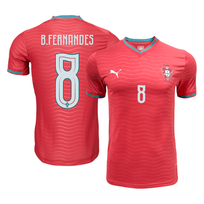 Camiseta de local de Portugal para hombre, B. Fernandes #8, Copa Mundial 2026 - Corte ajustado