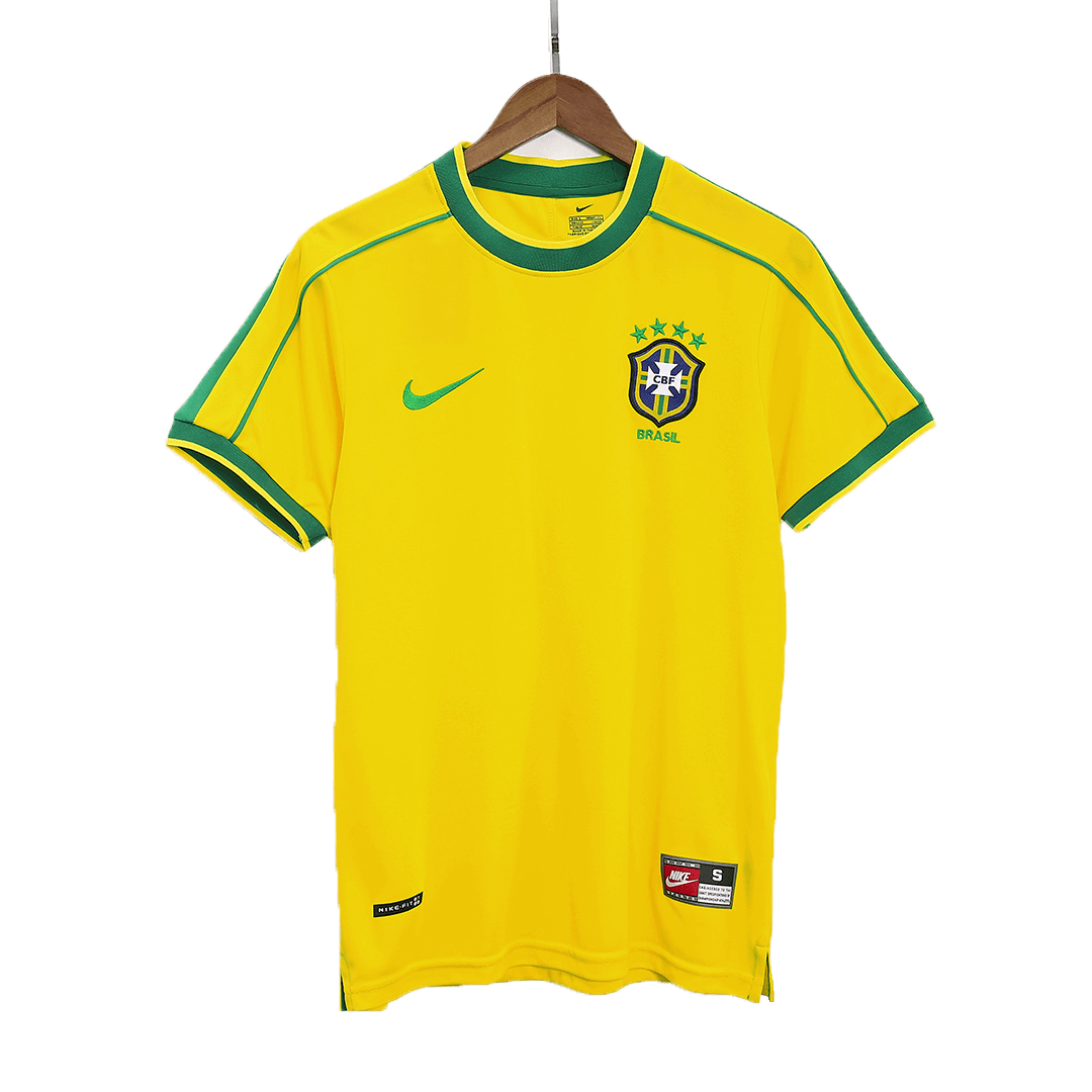 Camiseta retro de fútbol local de Brasil 1998