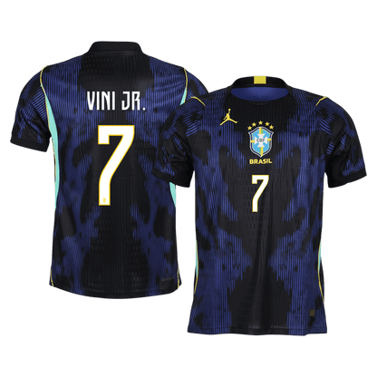 Camiseta de visitante de Brasil VINI JR. #7 para el Mundial 2026 - Corte ajustado