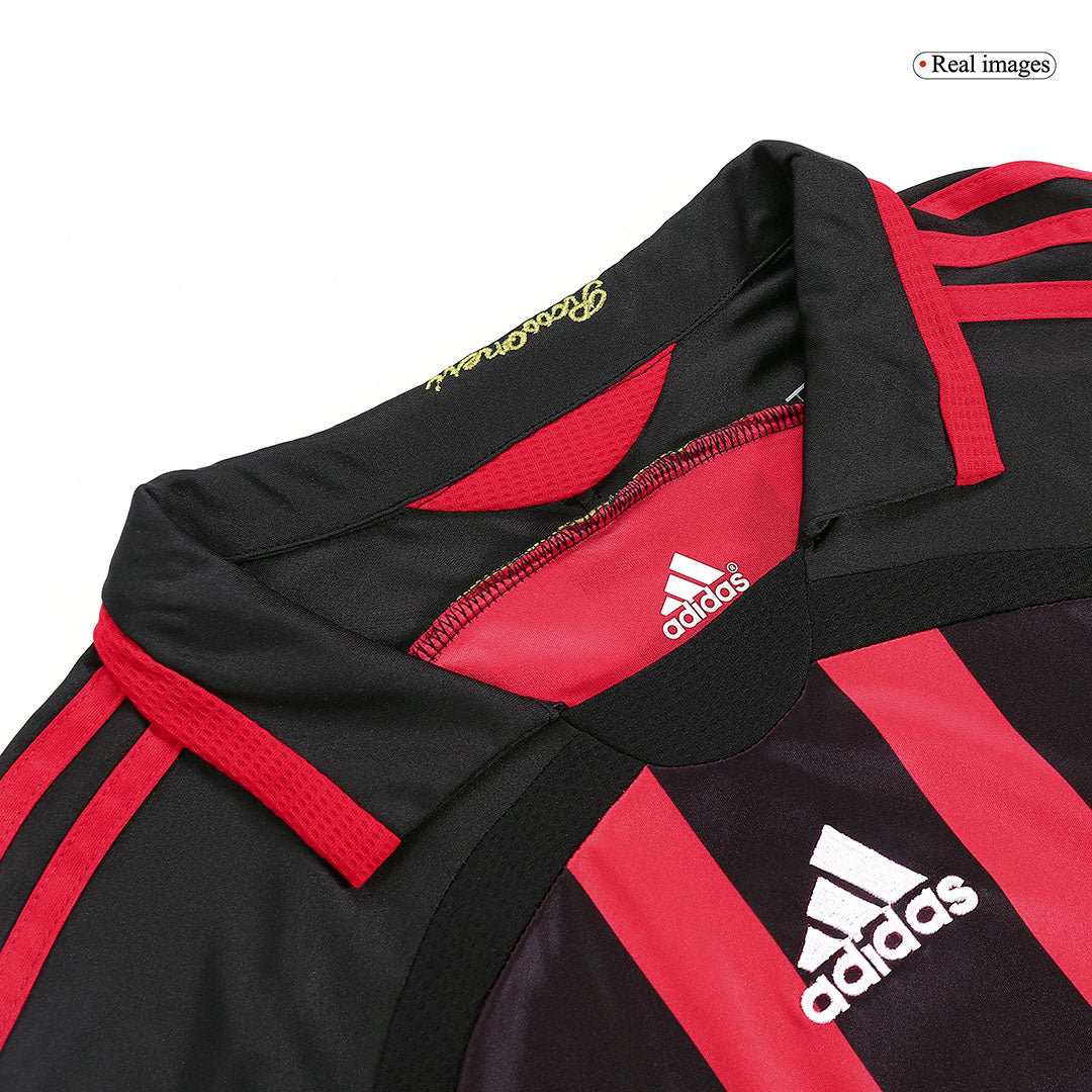 Camiseta de fútbol retro de manga larga de local del AC Milan 2006/07