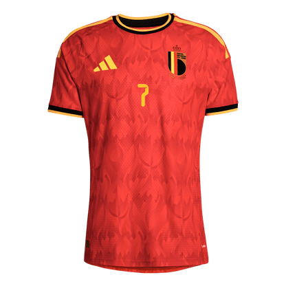 Camiseta de local de Bélgica DE BRUYNE #7 para hombre, Copa Mundial 2026 - Corte ajustado