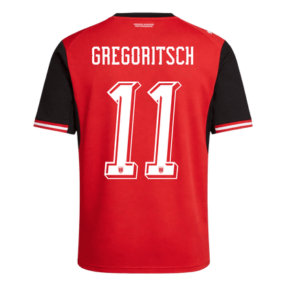 Camiseta de local de Austria para hombre, GREGORITSCH, número 11, Copa del Mundo 2026