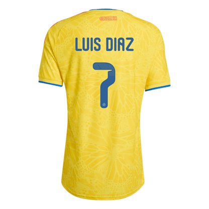 Camiseta Colombia LUIS DíAZ #7 Primera equipación Copa Mundial 2026 Hombre - Slim Fit