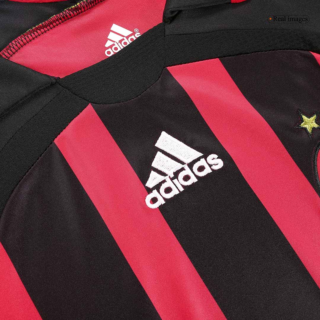 Camiseta de fútbol retro de manga larga de local del AC Milan 2006/07