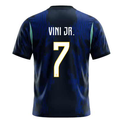 Camiseta de visitante de Brasil VINI JR para hombre, número 7, Copa del Mundo 2026