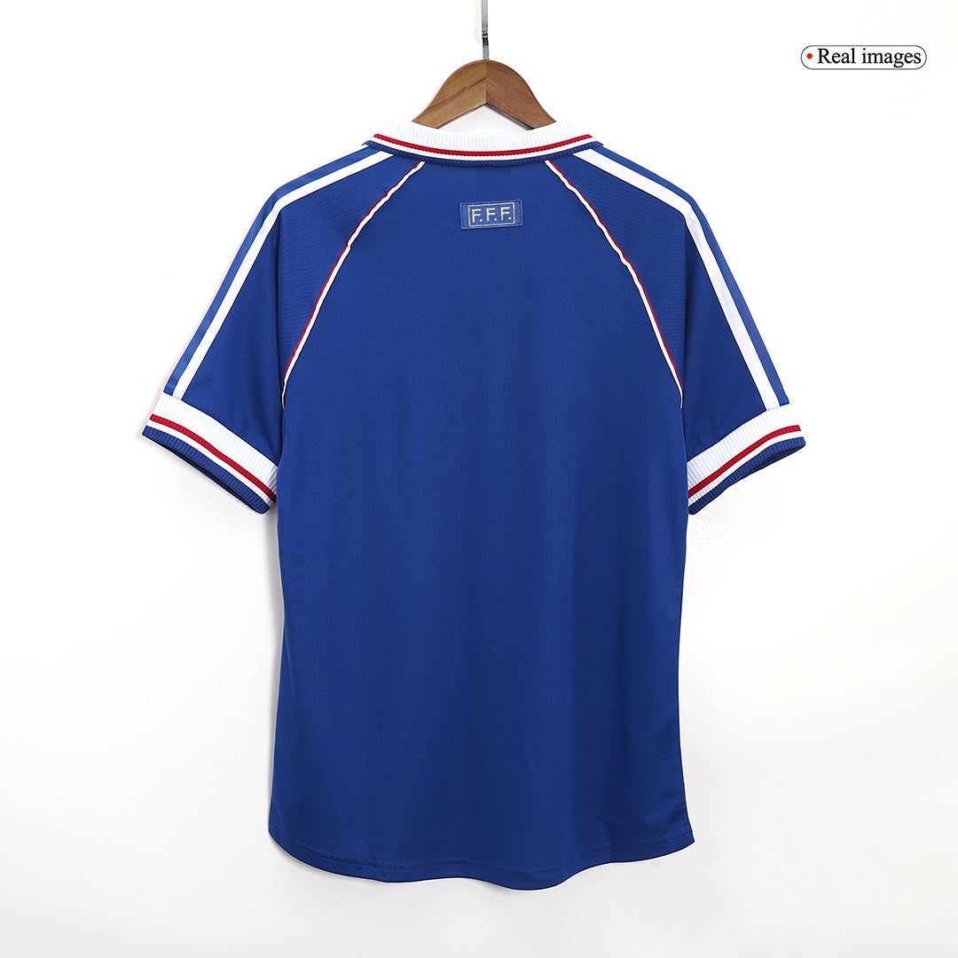 Camiseta retro de fútbol local de Francia 1998