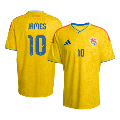 Camiseta de local de Colombia para hombre, JAMES #10, Copa Mundial 2026