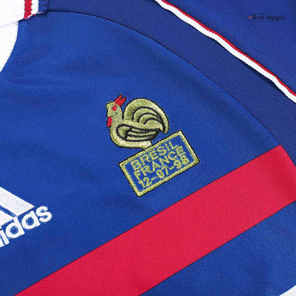 Camiseta retro de fútbol local de Francia 1998