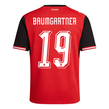 Camiseta de local de Austria para hombre, Baumgartner, número 19, Copa del Mundo 2026