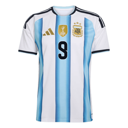 Camiseta de local para hombre Argentina J.ÁLVAREZ #9 Copa Mundial 2026 [PREMIUM]