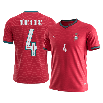 Camiseta Portugal RÚBEN DIAS Local #4 Hombre Copa Mundial 2026