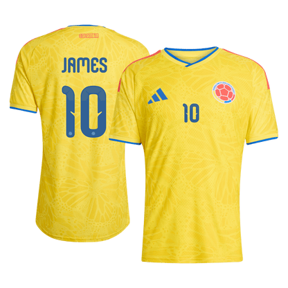Camiseta de local de Colombia para hombre, JAMES #10, Copa Mundial 2026 - Corte ajustado