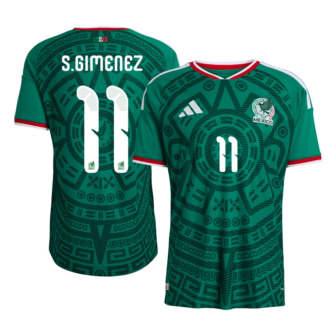 Camiseta de local de México S. Giménez #11 para hombre, Copa Mundial 2026 - Ajuste entallado