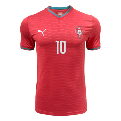 Camiseta de local de Portugal para hombre, Bernardo #10, Copa Mundial 2026 - Corte ajustado