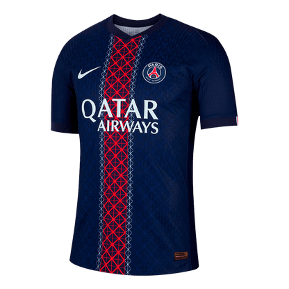 Camiseta de fútbol local auténtica del PSG 2025/26 azul marino